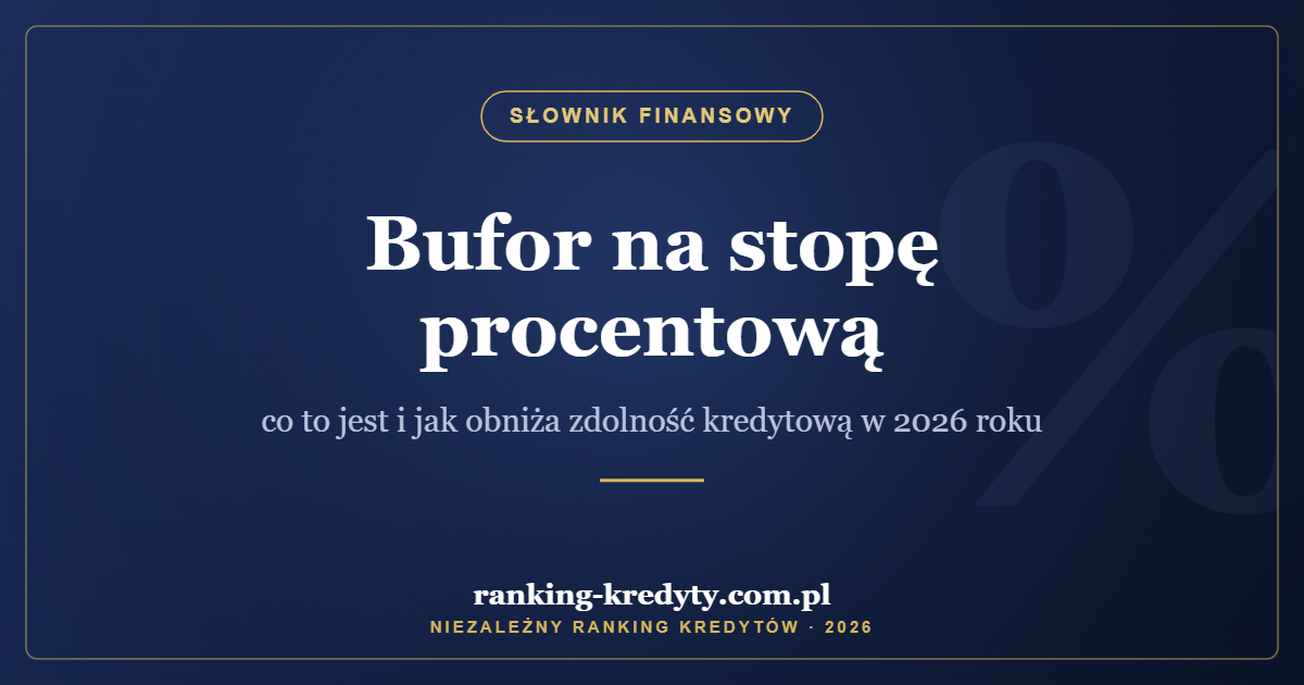 Bufor na stopę procentową – co to jest i jak obniża zdolność kredytową w 2026 roku