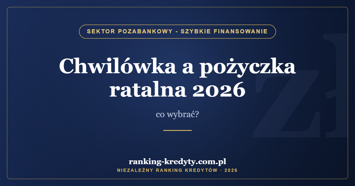 Chwilówka a pożyczka ratalna 2026 – co wybrać?