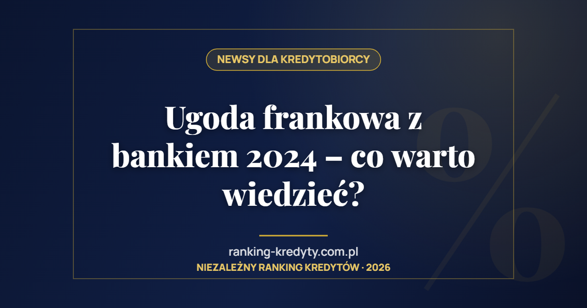 Ugoda frankowa z bankiem 2024 – co warto wiedzieć?