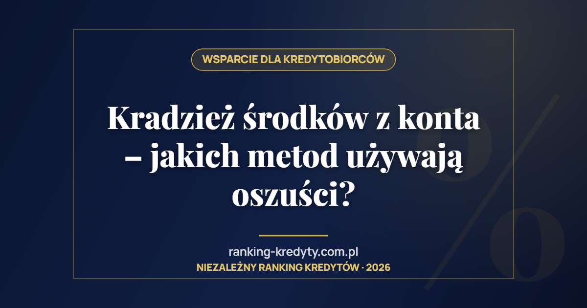 Kradzież środków z konta – jakich metod używają oszuści?