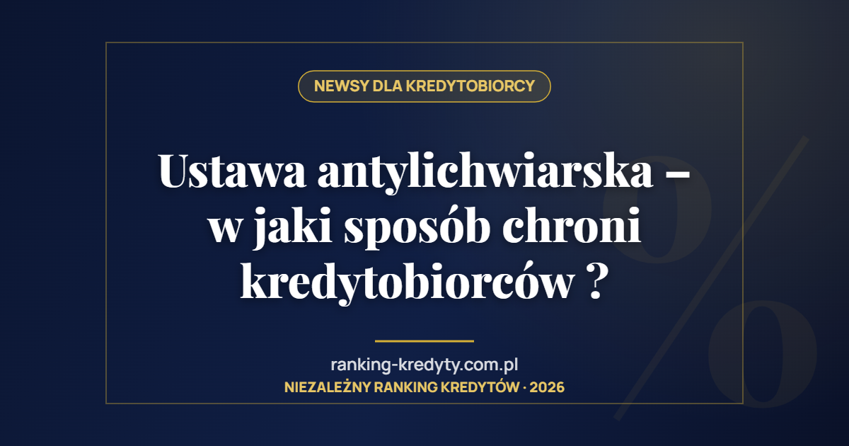 Ustawa antylichwiarska – w jaki sposób chroni kredytobiorców ?