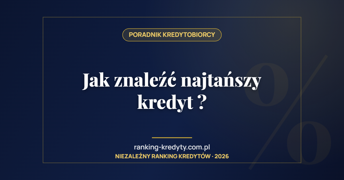 Jak znaleźć najtańszy kredyt ?