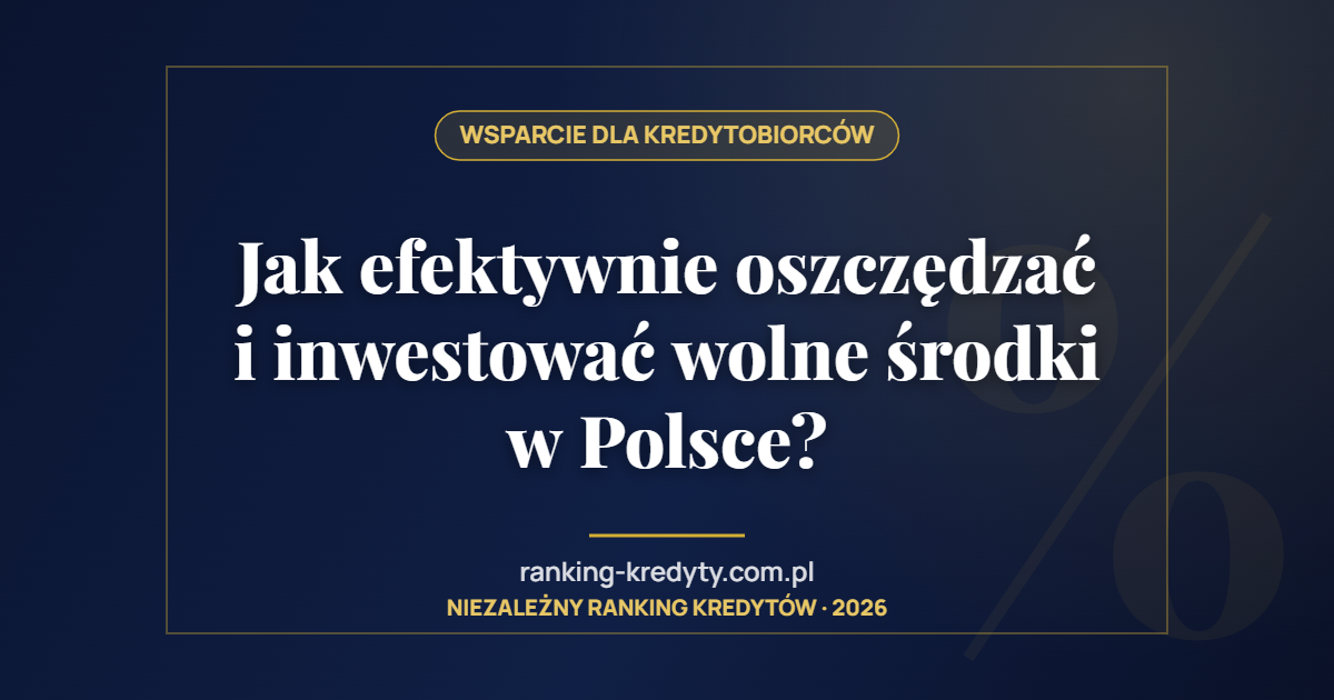 Jak efektywnie oszczędzać i inwestować wolne środki w Polsce?
