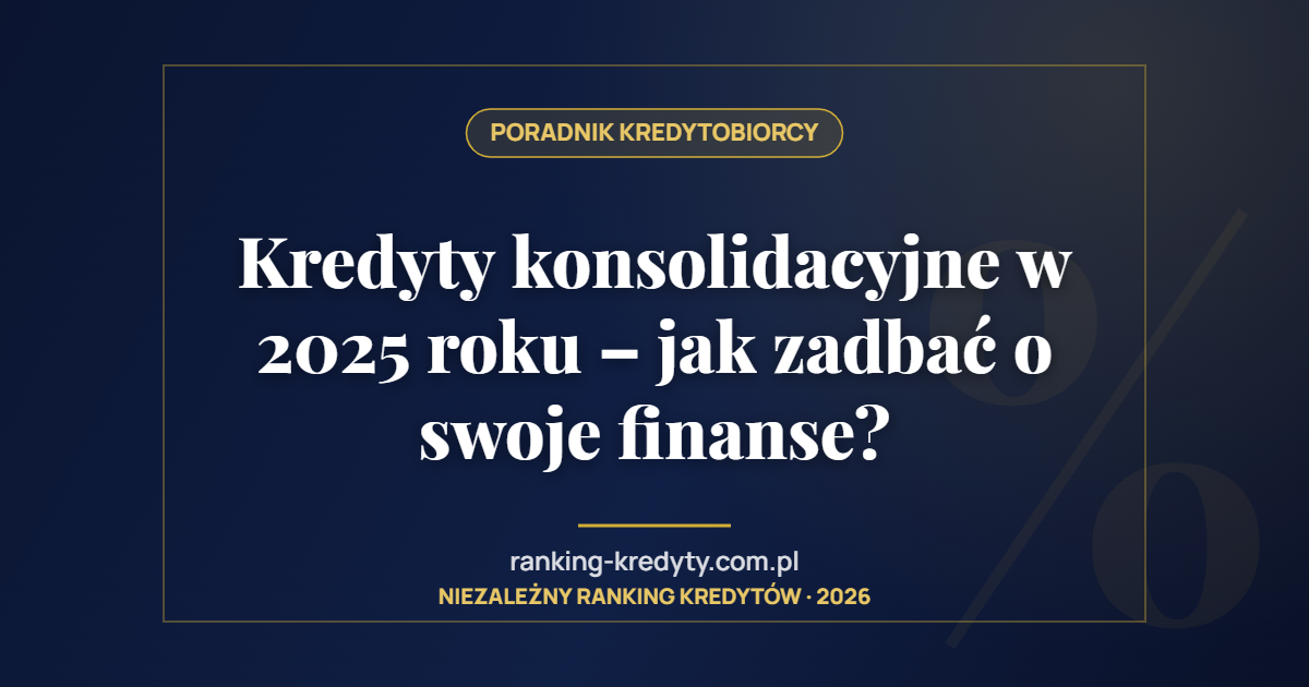 Kredyty konsolidacyjne w 2025 roku – jak zadbać o swoje finanse?