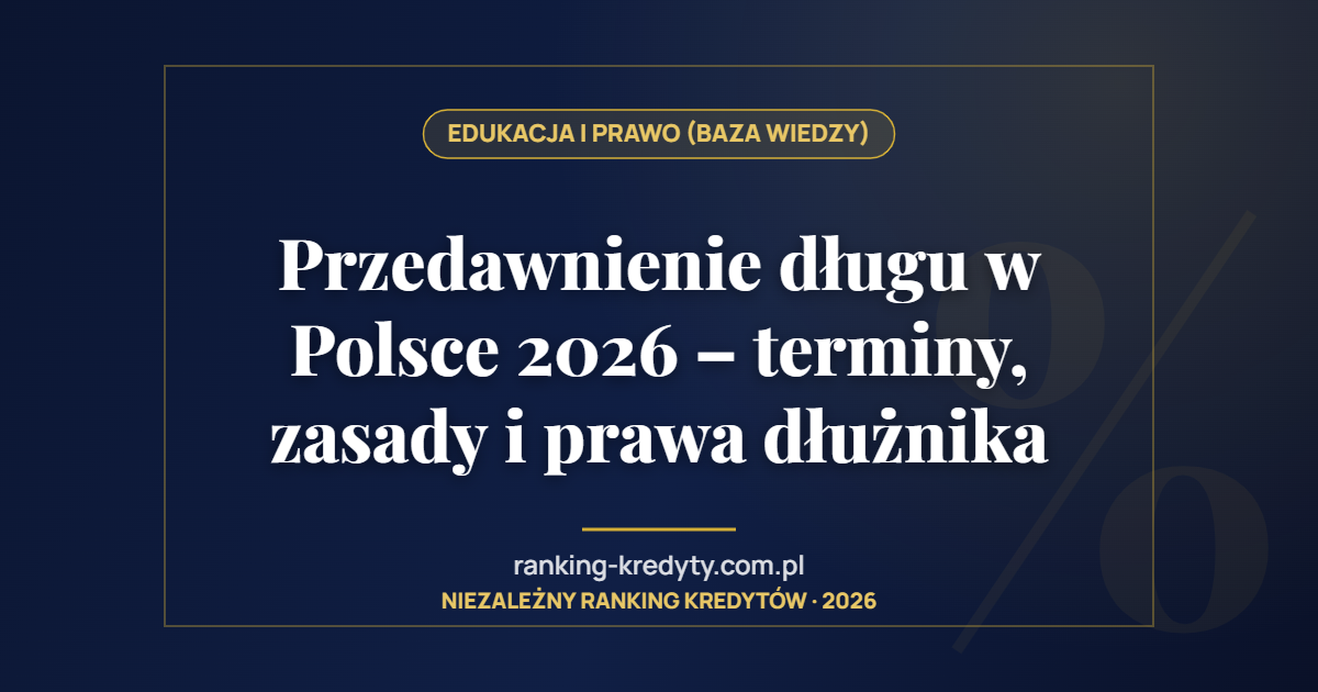 Przedawnienie długu w Polsce 2026 – terminy, zasady i prawa dłużnika