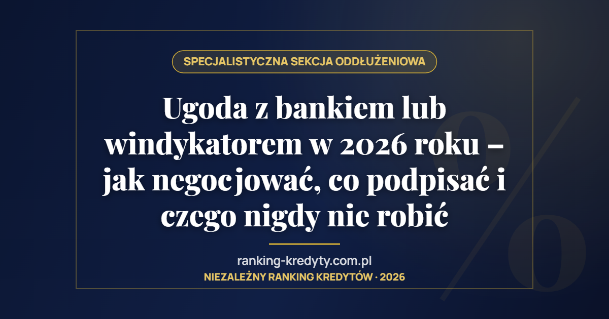Ugoda z bankiem lub windykatorem w 2026 roku – jak negocjować, co podpisać i czego nigdy nie robić