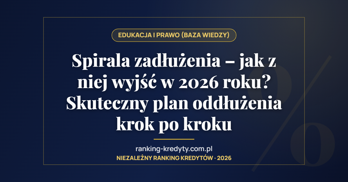 Spirala zadłużenia – jak z niej wyjść w 2026 roku? Skuteczny plan oddłużenia krok po kroku