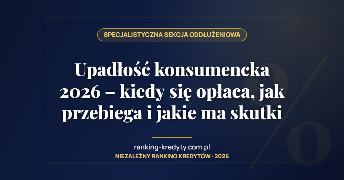 Upadłość konsumencka 2026 – kiedy się opłaca, jak przebiega i jakie ma skutki