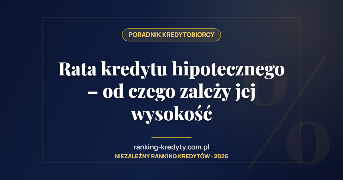 Rata kredytu hipotecznego – od czego zależy jej wysokość