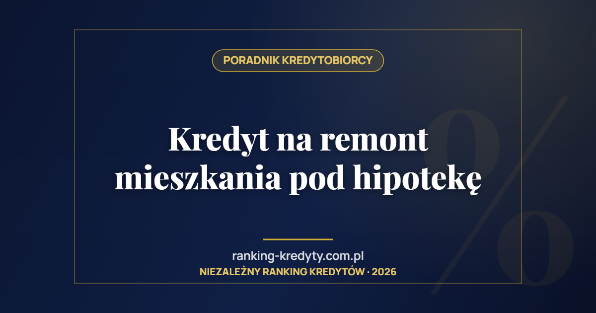 Kredyt na remont mieszkania pod hipotekę