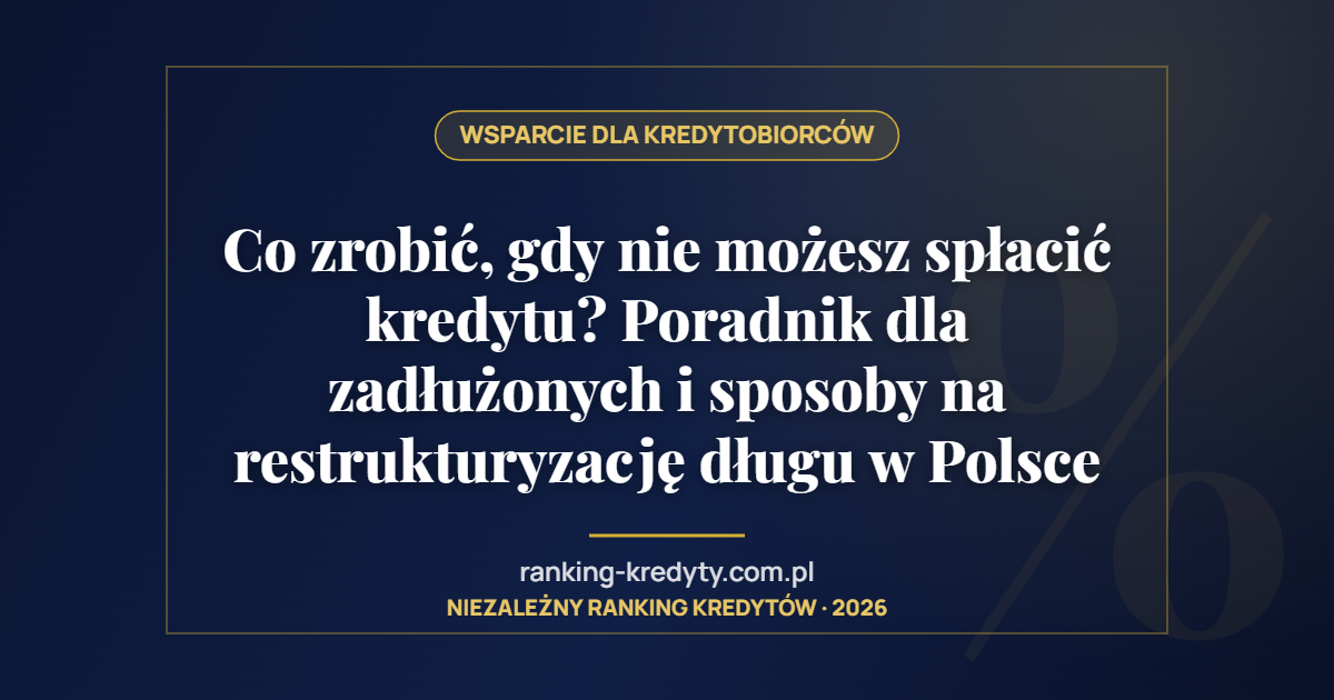 Co zrobić, gdy nie możesz spłacić kredytu? Poradnik dla zadłużonych i sposoby na restrukturyzację długu w Polsce