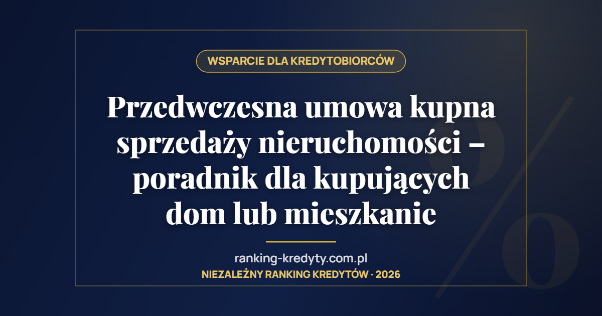 Przedwczesna umowa kupna sprzedaży nieruchomości – poradnik dla kupujących dom lub mieszkanie