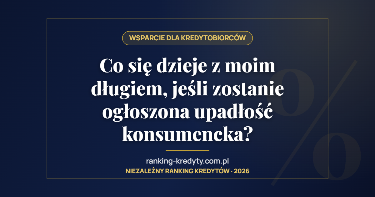 Co się dzieje z moim długiem, jeśli zostanie ogłoszona upadłość konsumencka?