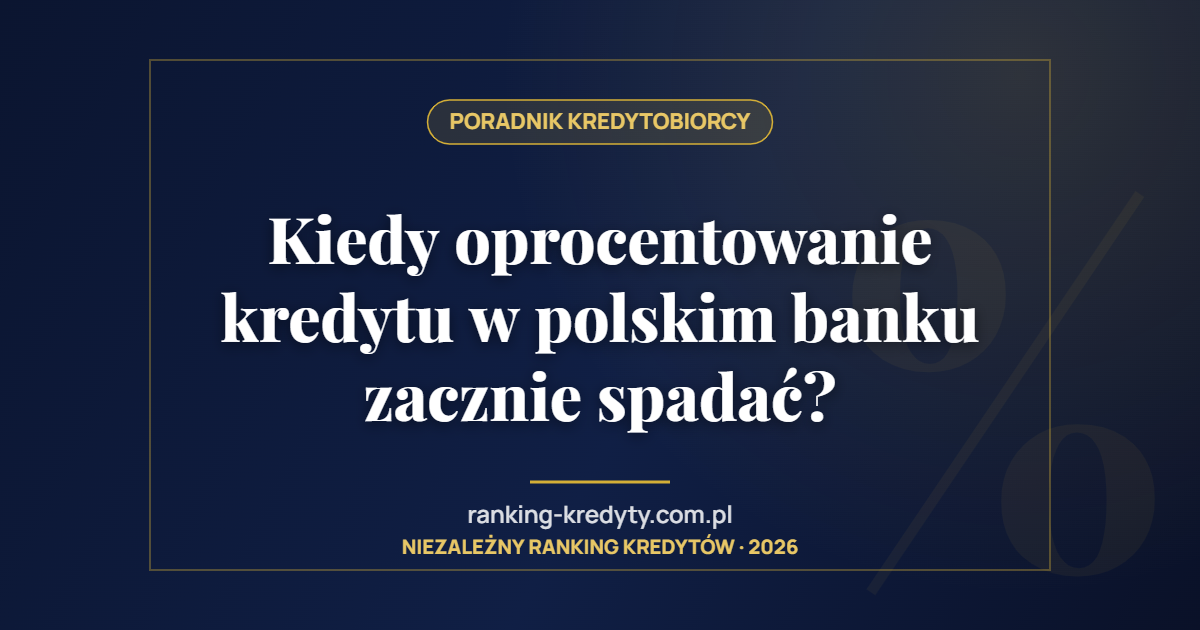 Kiedy oprocentowanie kredytu w polskim banku zacznie spadać?