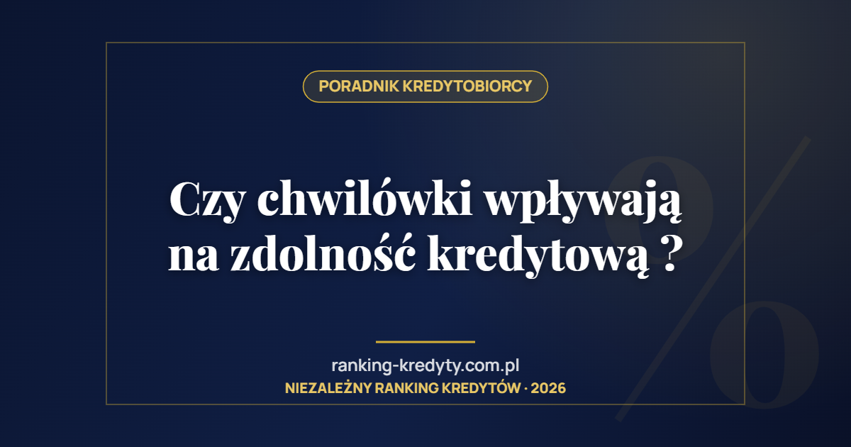 Czy chwilówki wpływają na zdolność kredytową ?