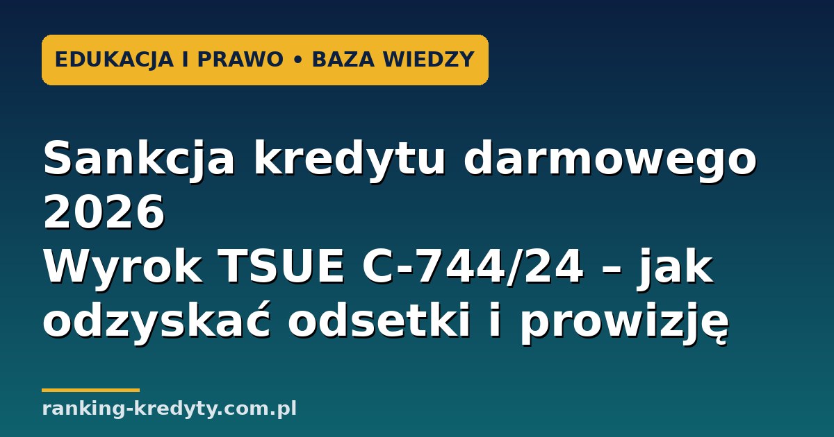 sankcja kredytu darmowego 2026