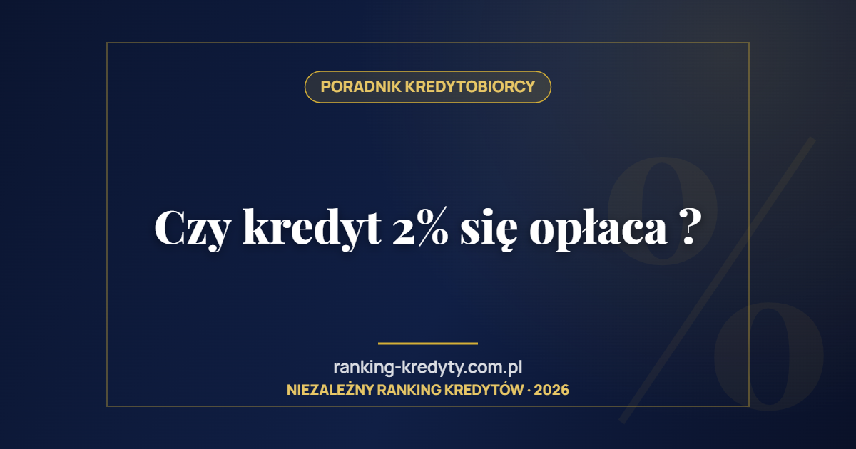 Czy kredyt 2% się opłaca ?