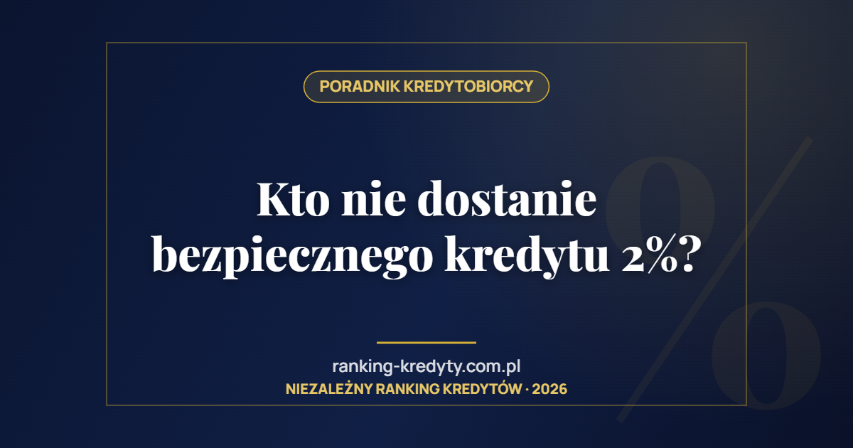Kto nie dostanie bezpiecznego kredytu 2%?