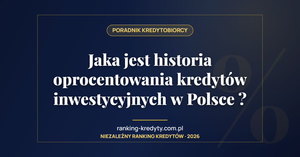 Jaka jest historia oprocentowania kredytów inwestycyjnych w Polsce ?