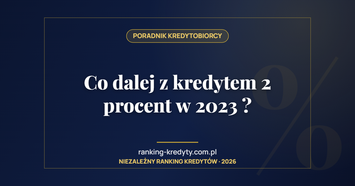 Co dalej z kredytem 2 procent w 2023 ?