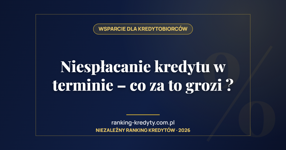 Niespłacanie kredytu w terminie – co za to grozi ?