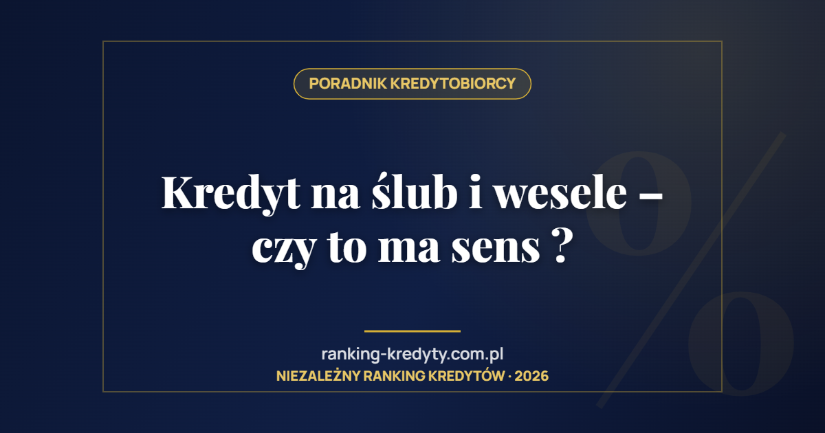 Kredyt na ślub i wesele – czy to ma sens ?