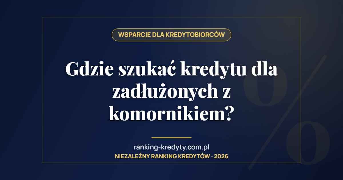 Gdzie szukać kredytu dla zadłużonych z komornikiem?
