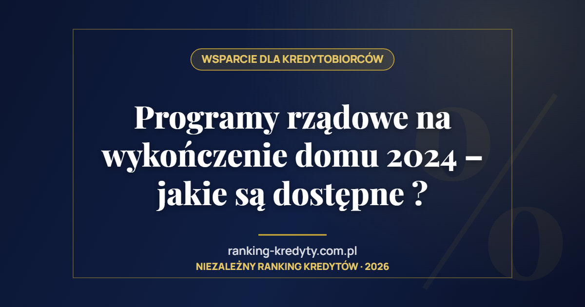 Programy rządowe na wykończenie domu 2024 – jakie są dostępne ?