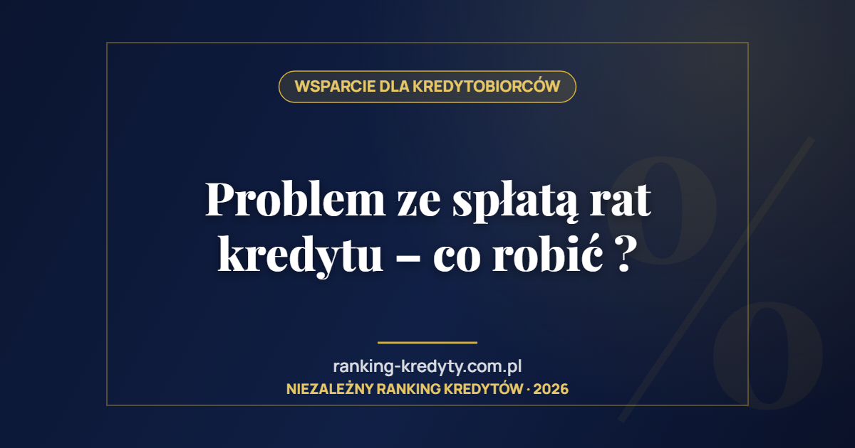 Problem ze spłatą rat kredytu – co robić ?