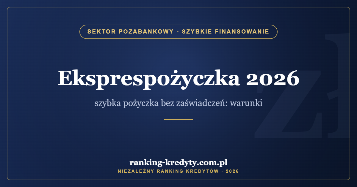 Eksprespożyczka 2026 – szybka pożyczka bez zaświadczeń: warunki
