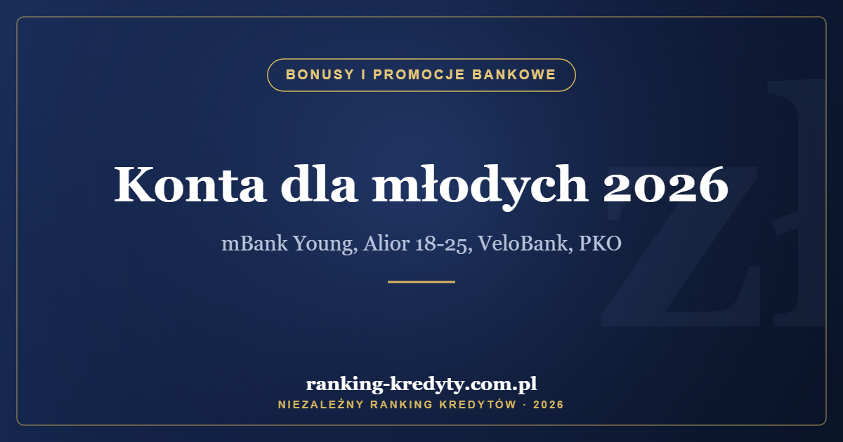 Konta dla młodych 2026 – mBank Young, Alior 18-25, VeloBank, PKO