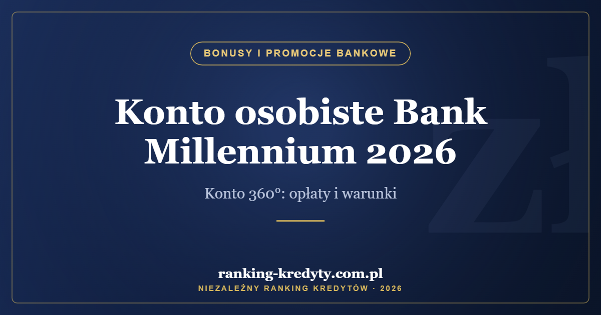 Konto osobiste Bank Millennium 2026 – Konto 360°: opłaty i warunki