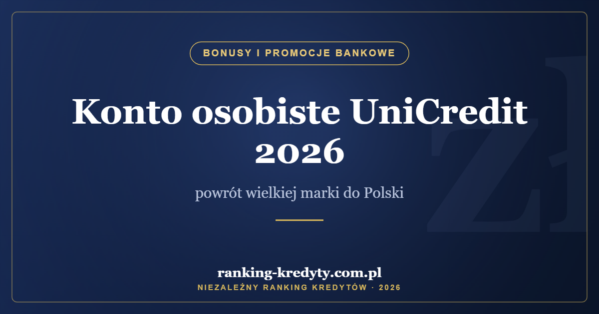 Konto osobiste UniCredit 2026 – powrót wielkiej marki do Polski