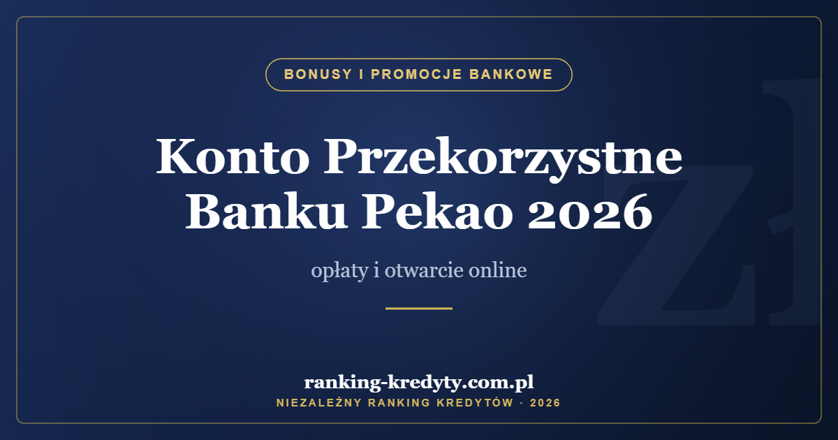 Konto Przekorzystne Banku Pekao 2026 – opłaty i otwarcie online