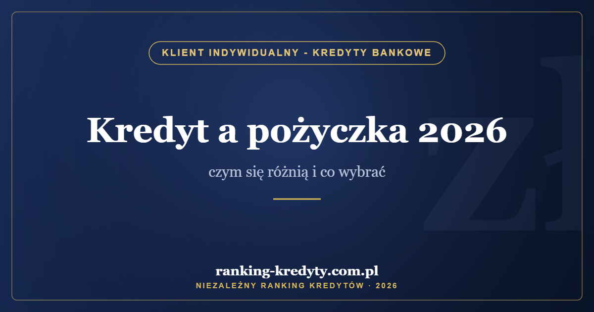 Kredyt a pożyczka 2026 – czym się różnią i co wybrać