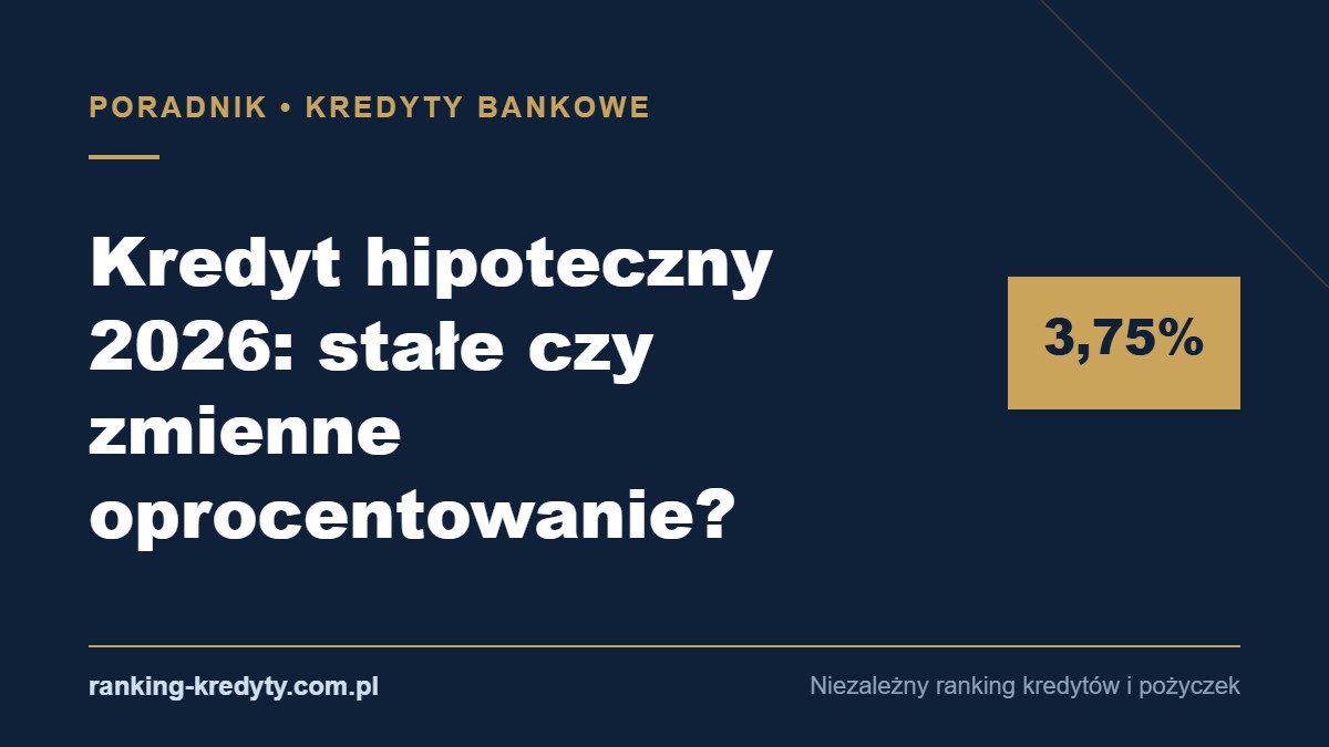 Okładka artykułu: kredyt hipoteczny 2026 – oprocentowanie stałe czy zmienne