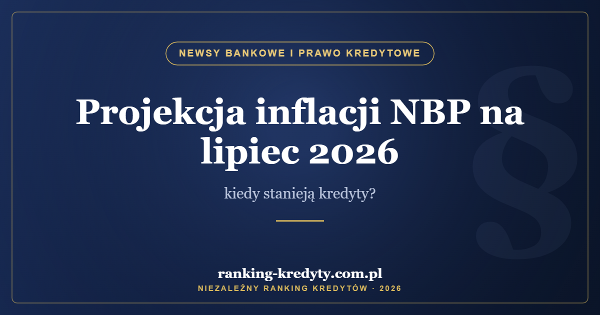 Projekcja inflacji NBP na lipiec 2026 – kiedy stanieją kredyty?