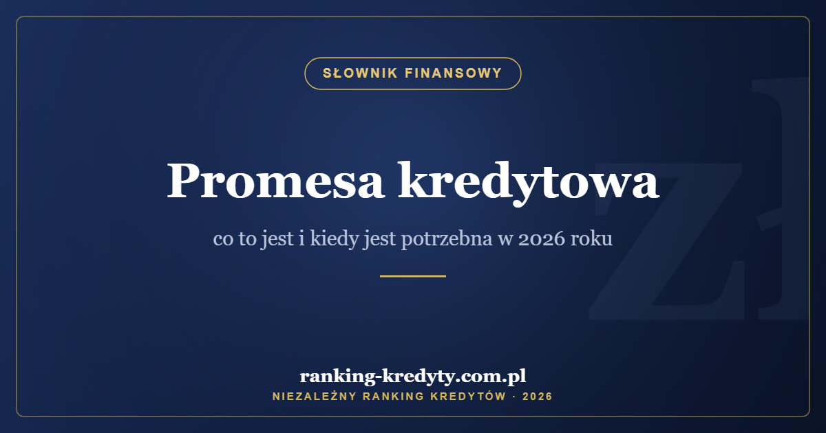 Promesa kredytowa – co to jest i kiedy jest potrzebna w 2026 roku