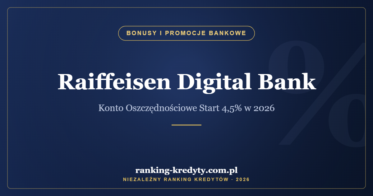 Raiffeisen Digital Bank – Konto Oszczędnościowe Start 4,5% w 2026