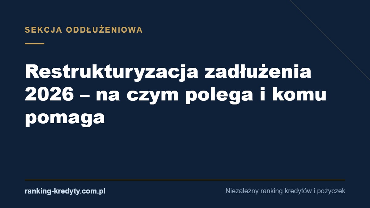 Okładka artykułu: Restrukturyzacja zadłużenia 2026 – na czym polega i komu pomaga