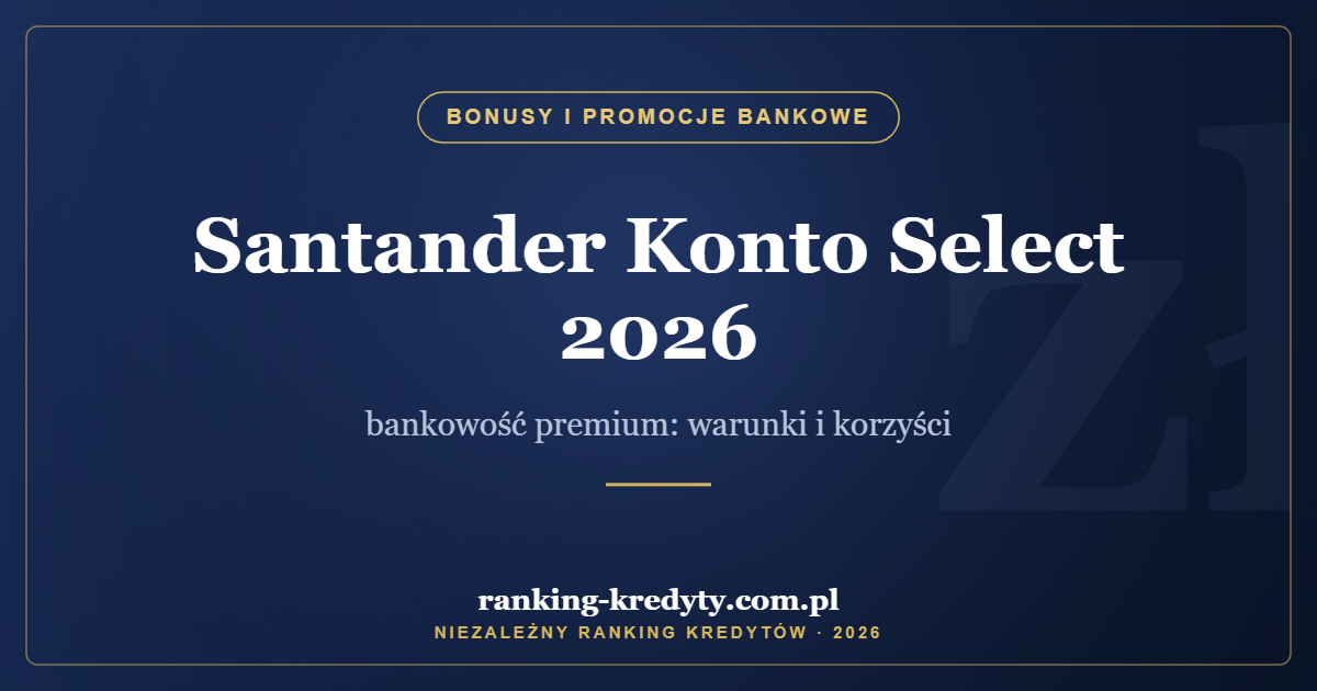 Santander Konto Select 2026 – bankowość premium: warunki i korzyści