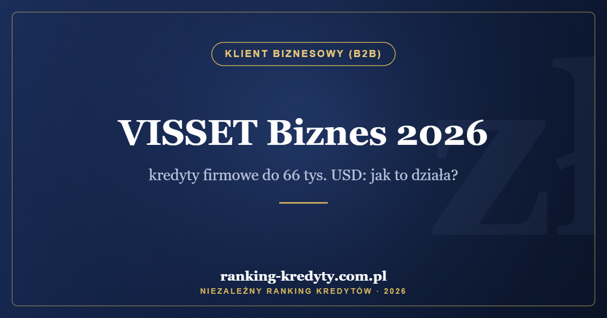 VISSET Biznes 2026 – kredyty firmowe do 66 tys. USD: jak to działa?