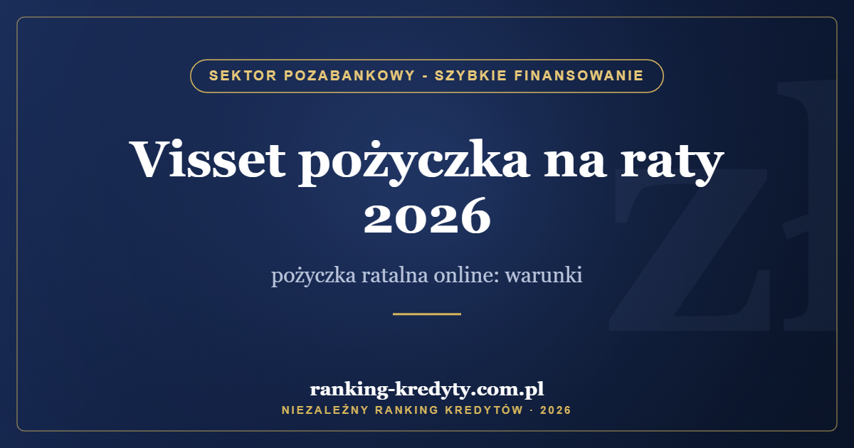 Visset pożyczka na raty 2026 – pożyczka ratalna online: warunki
