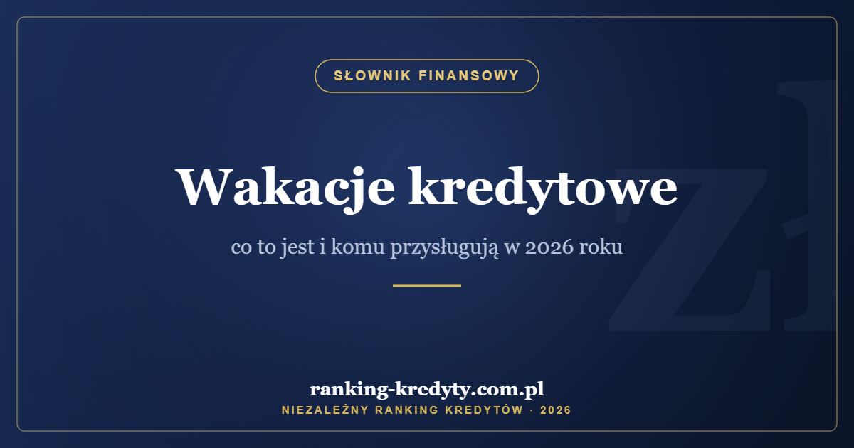 Wakacje kredytowe – co to jest i komu przysługują w 2026 roku