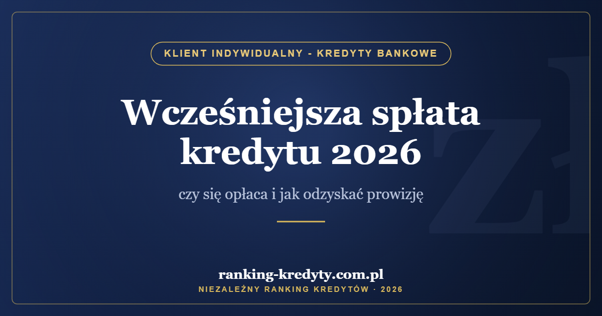 Wcześniejsza spłata kredytu 2026 – czy się opłaca i jak odzyskać prowizję