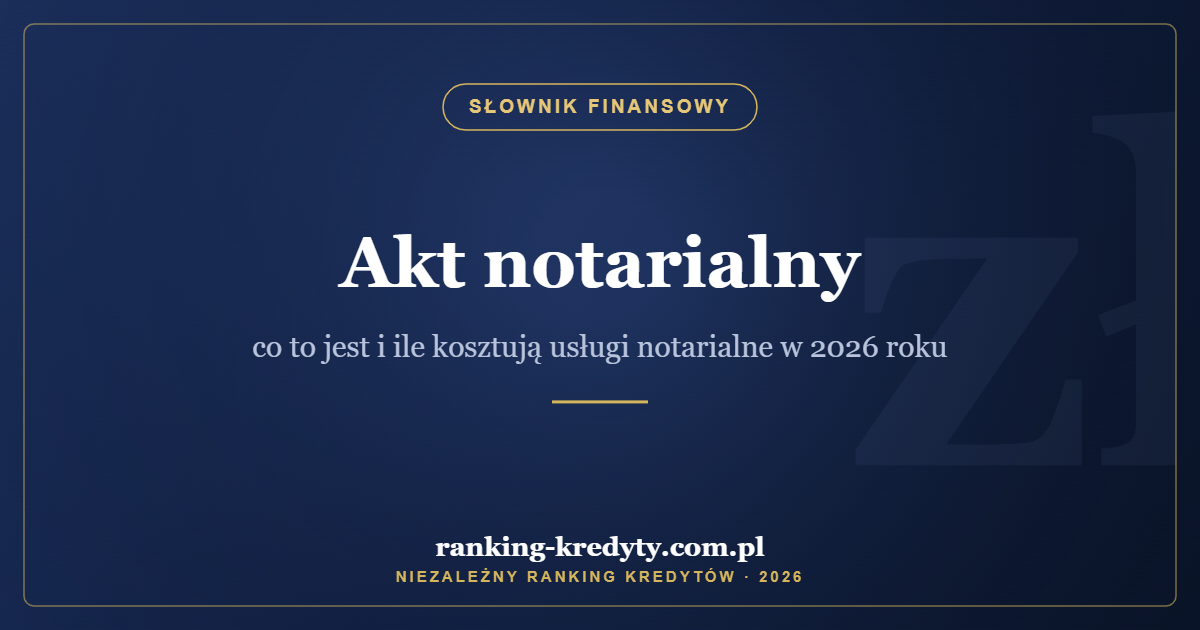 Akt notarialny – co to jest i ile kosztują usługi notarialne w 2026 roku