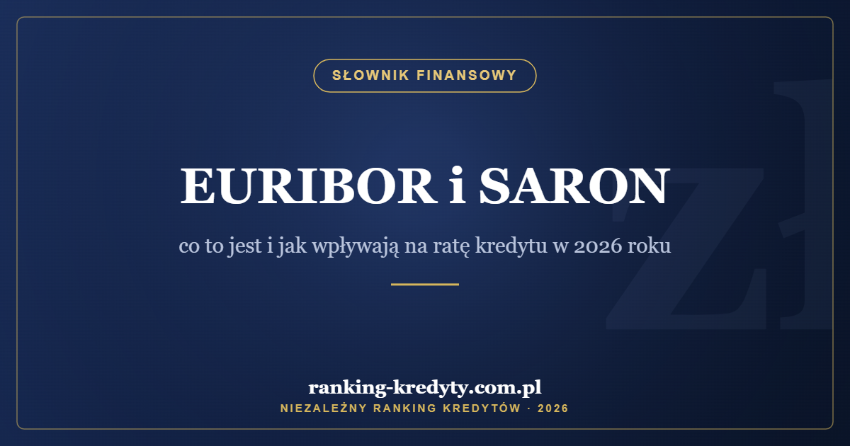 EURIBOR i SARON – co to jest i jak wpływają na ratę kredytu w 2026 roku