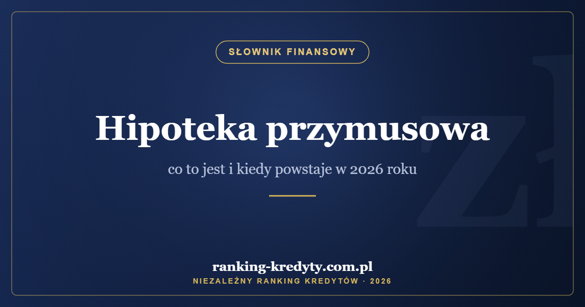 Hipoteka przymusowa – co to jest i kiedy powstaje w 2026 roku