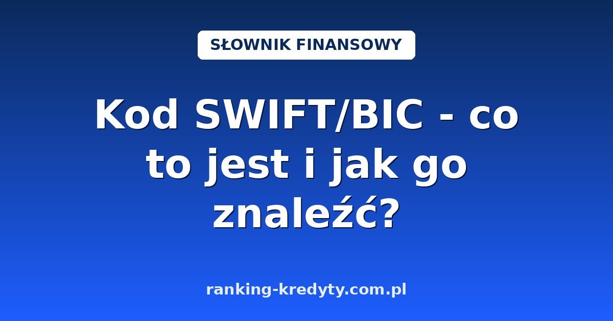 Kod SWIFT/BIC