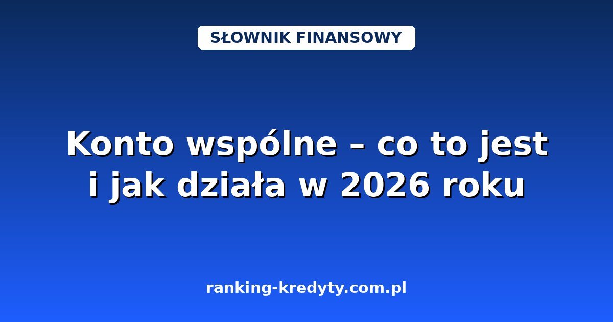 Konto wspólne